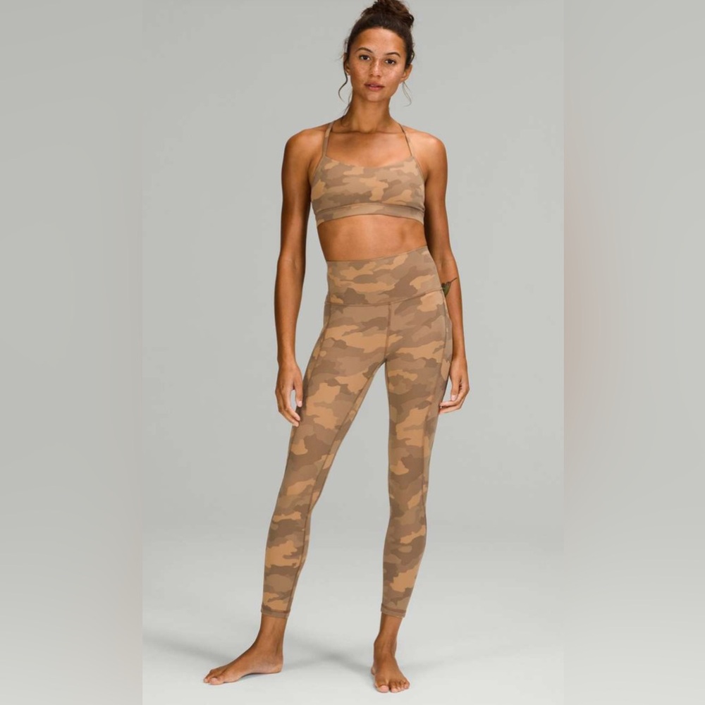 lululemon athletica Women's Camo High-Rise Leggings in Tan/Brown